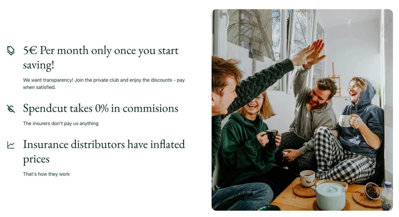 Pricing model section